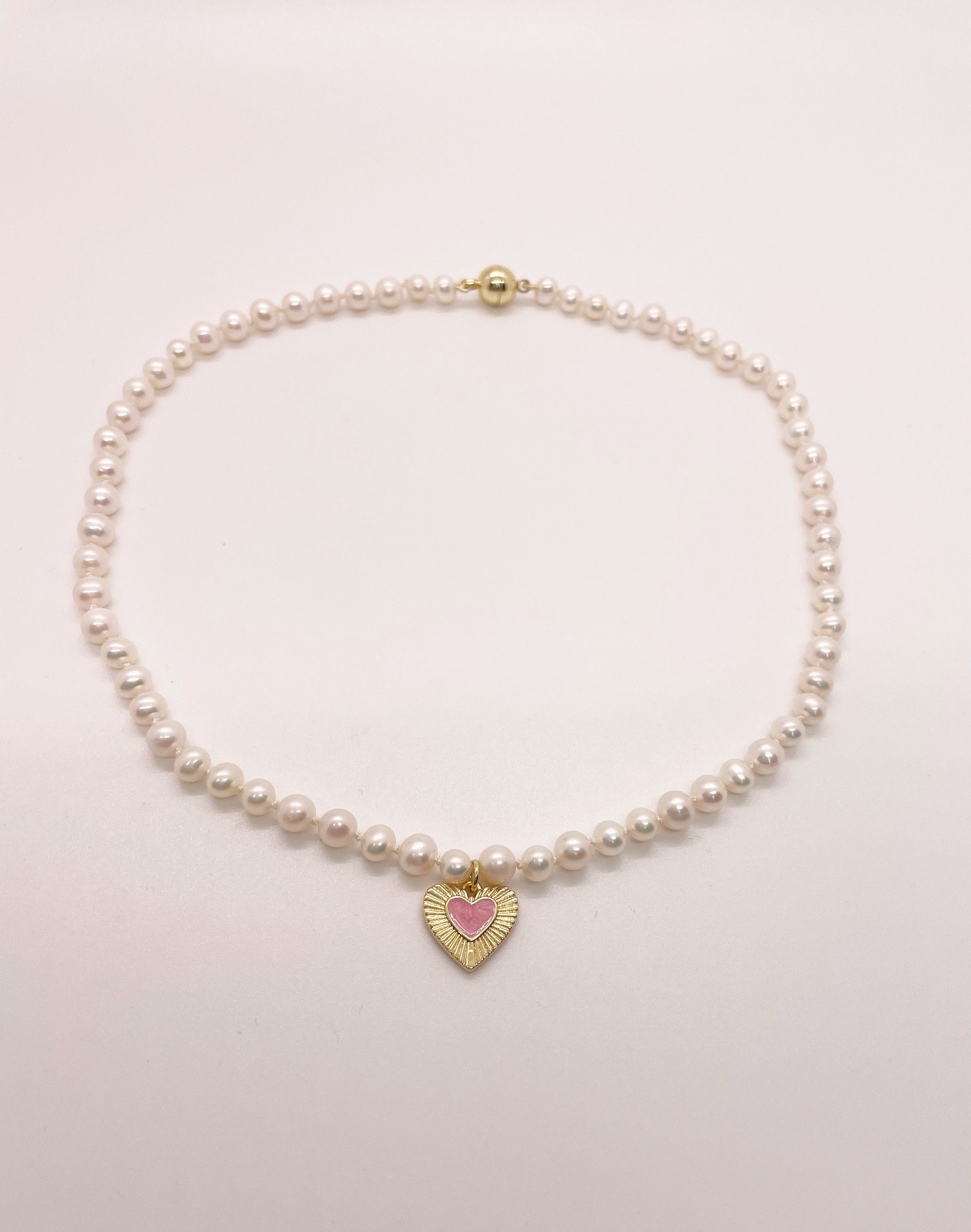 Pearl and Heart Choker