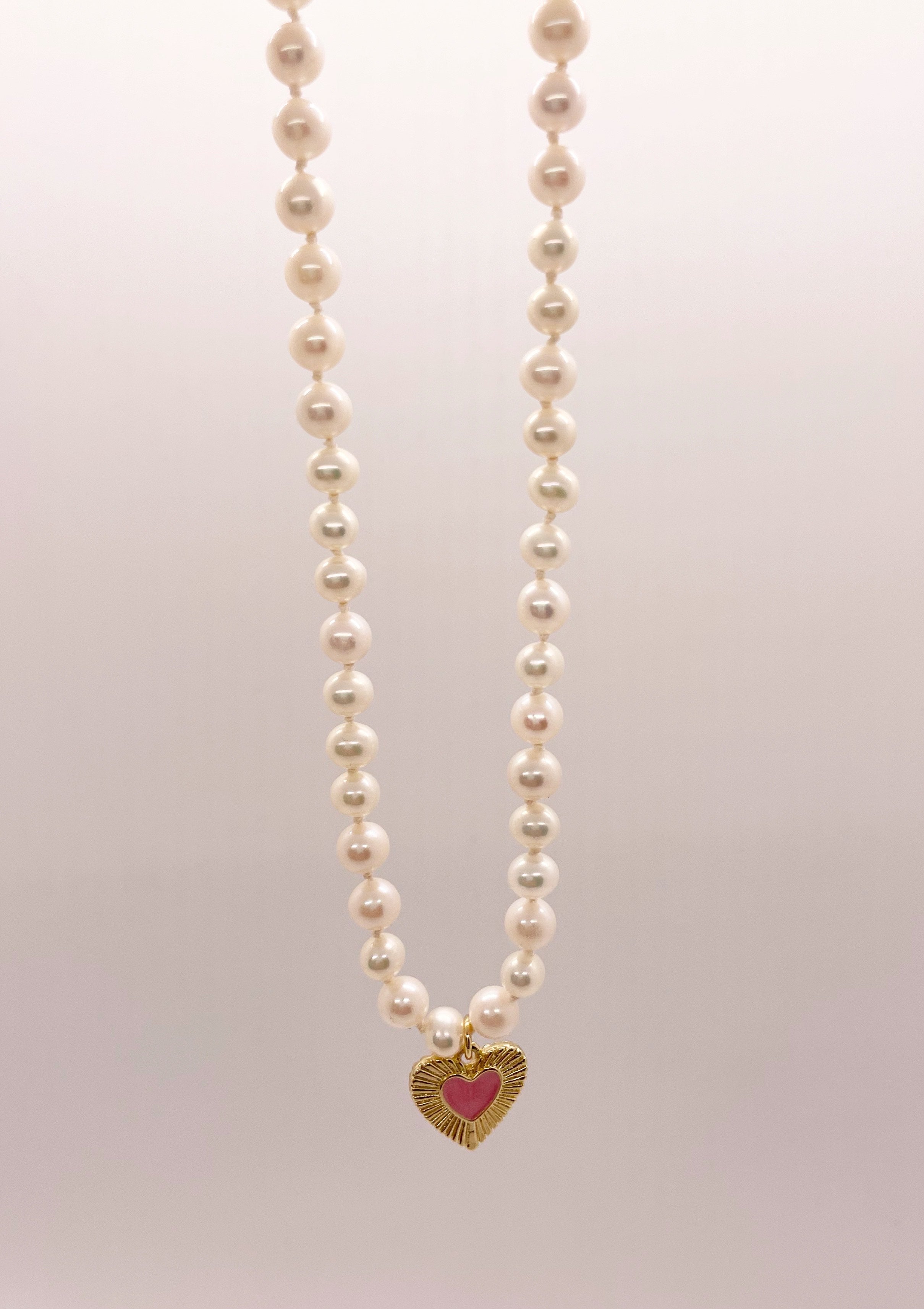 Pearl and Heart Choker