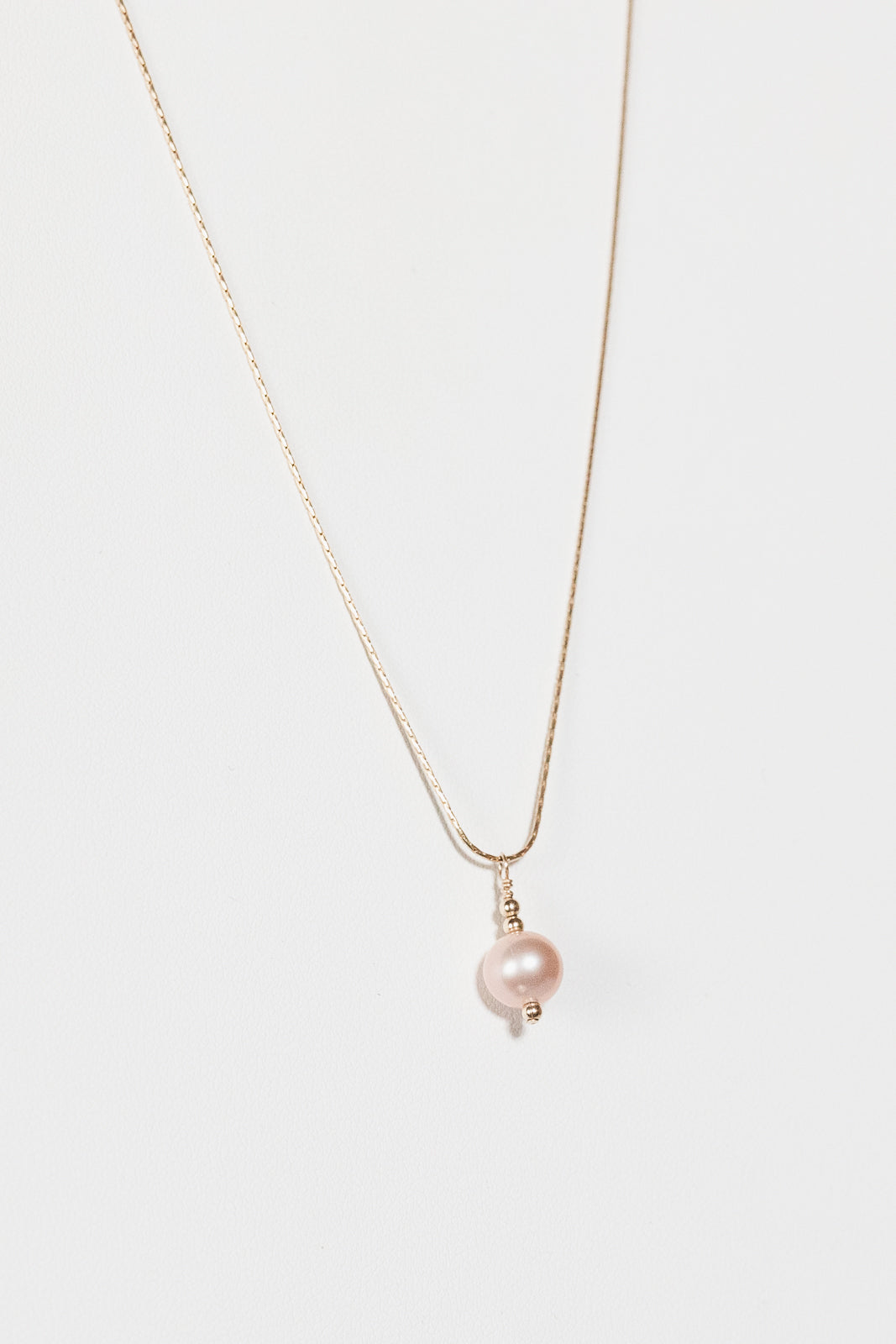 Natural Pink Pearl Drop Necklace