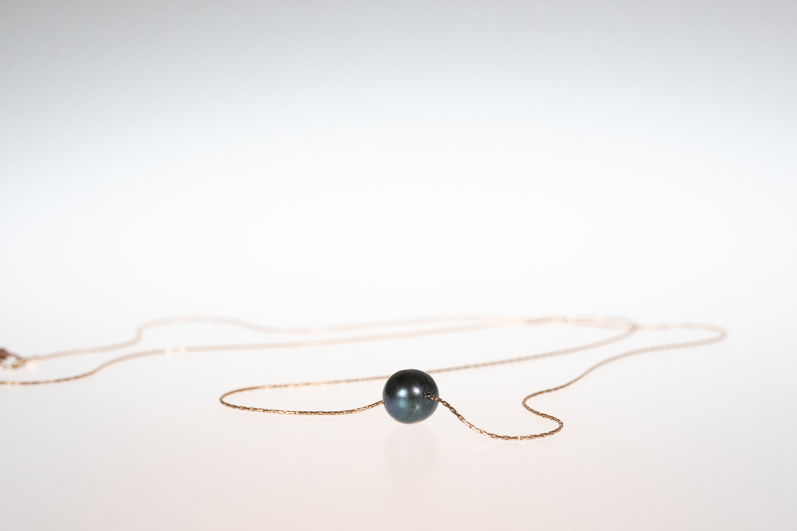 Floating Black Pearl Necklace