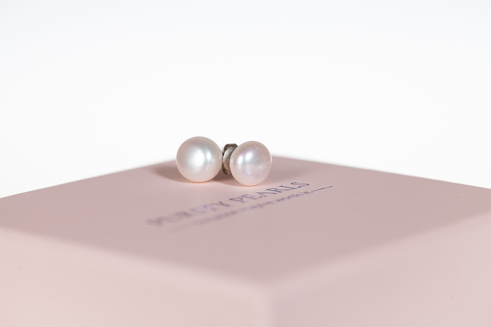 Button Pearl Stud Earrings